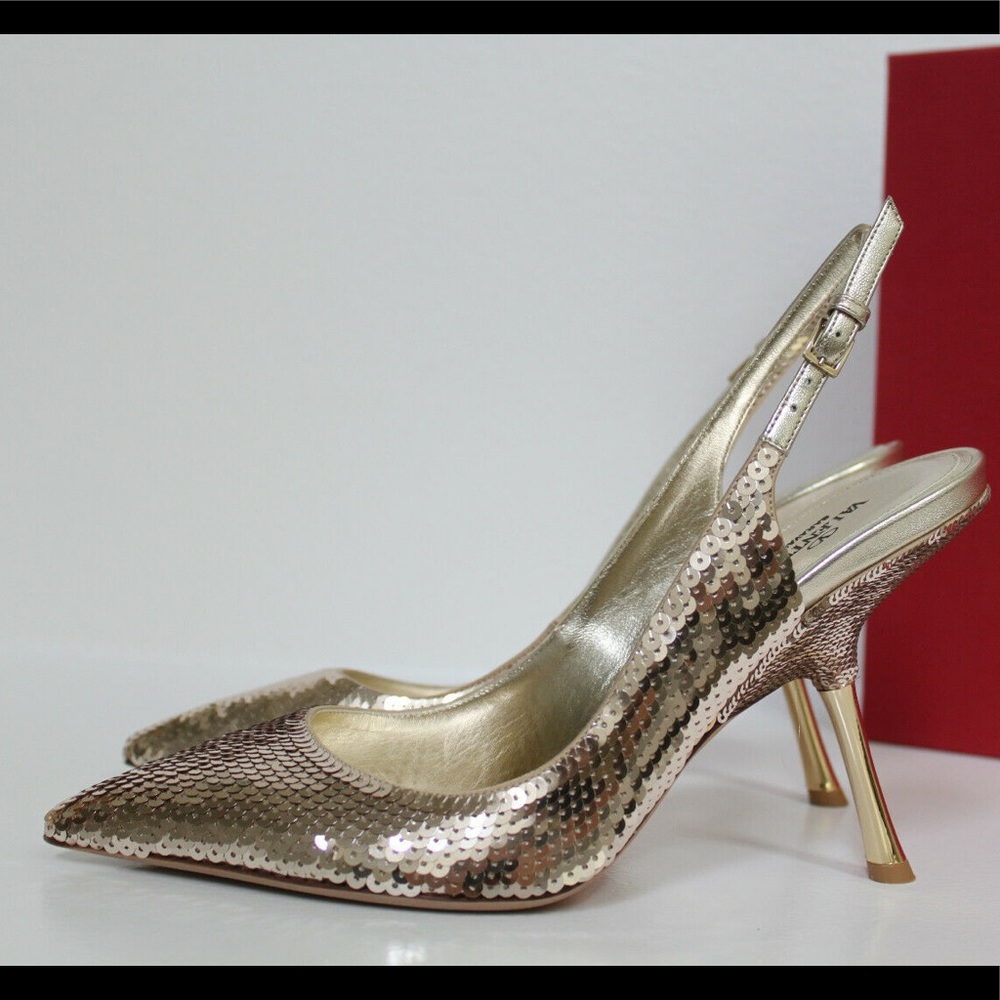 Valentino Garavani Sequined Slingback In-Heel Pump